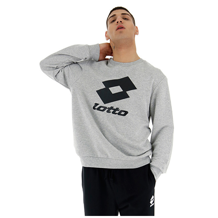 Lotto Smart Ii Sweat Rn Mel Ft Sweatshirt Grey | 62QEBWRF