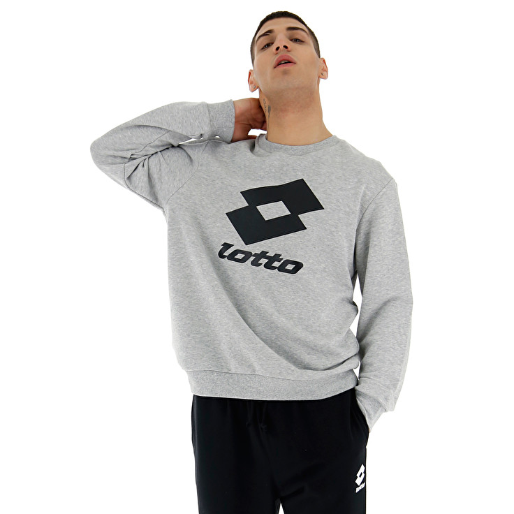 Lotto Smart Ii Sweat Rn Mel Ft Tracksuits Grey | YN6MR5CV