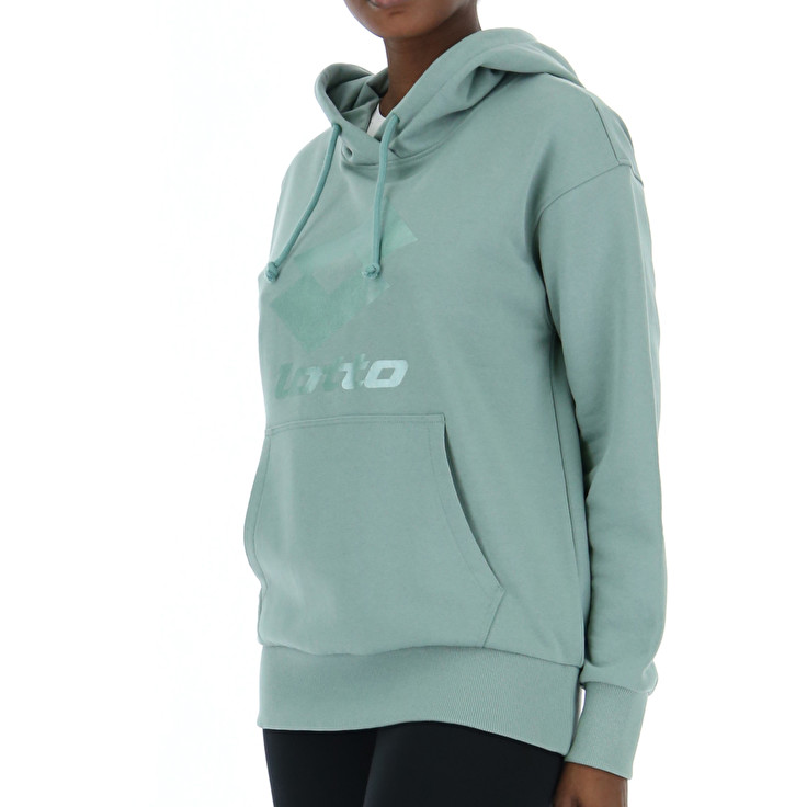 Lotto Smart W Ii Sweat Hd Ft Sweatshirt Green | JWAO9TJU