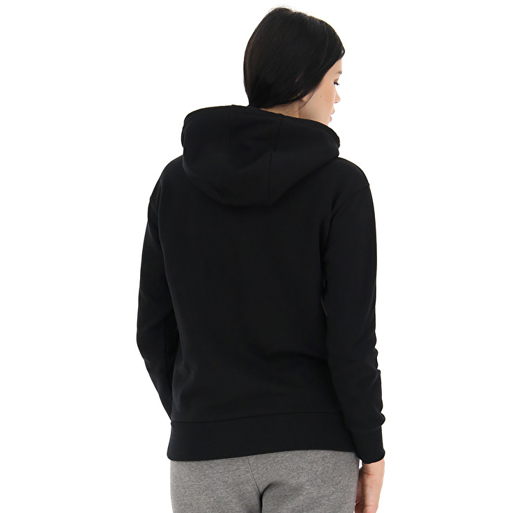 Lotto Smart W Ii Sweat Hd Ft Sweatshirt Black | RUEN4HIT