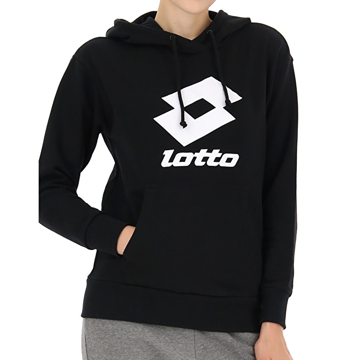 Lotto Smart W Ii Sweat Hd Ft Sweatshirt Black | RUEN4HIT