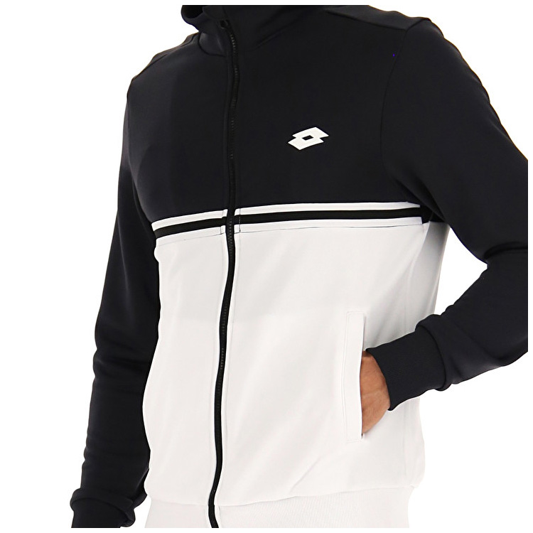 Lotto Squadra Ii Sweat Fz Pl Jackets White / Black | DCGZEPHF