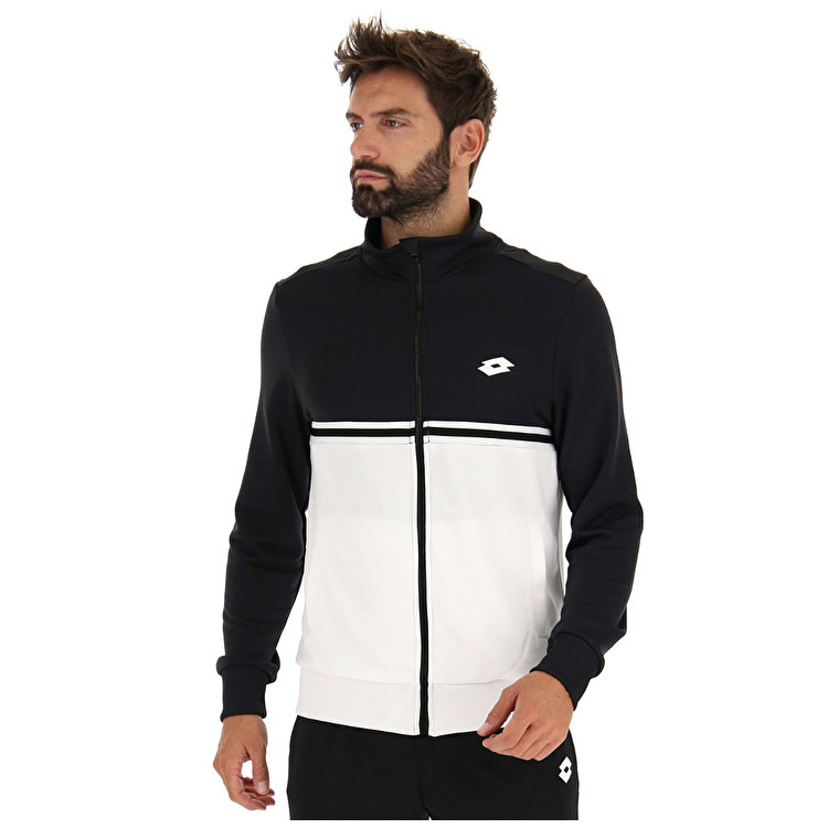 Lotto Squadra Ii Sweat Fz Pl Jackets White / Black | DCGZEPHF