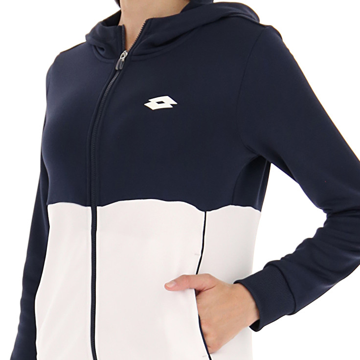 Lotto Squadra W Ii Sweat Fz Hd Pl Sweatshirt Navy / White | H5MZLJ7Y