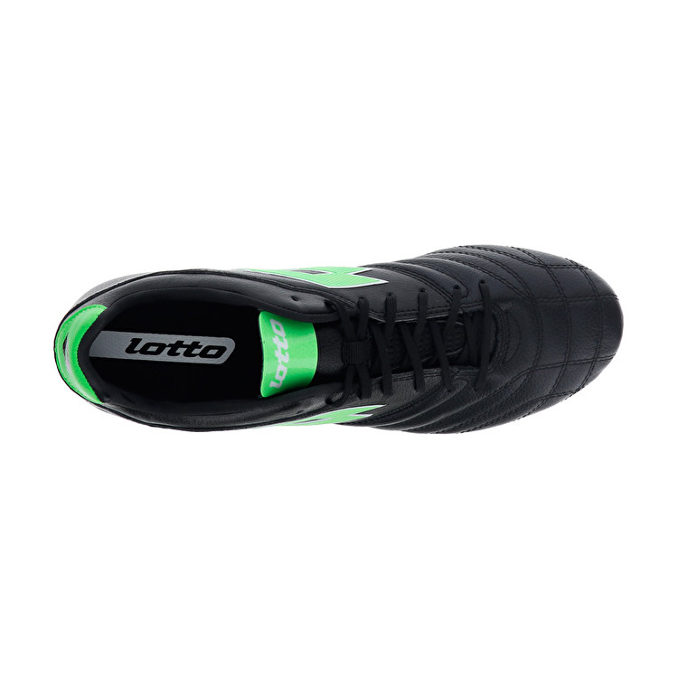 Lotto Stadio 300 Ii Agm Soccer Shoes Black / Green | YPNBK9EZ