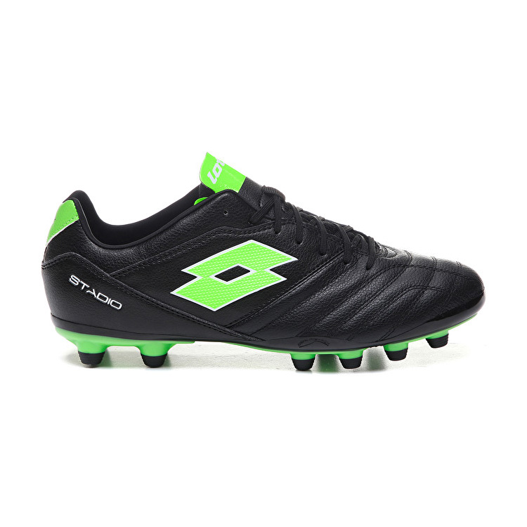 Lotto Stadio 300 Ii Fg Soccer Shoes Black / Green | I67U4WUB