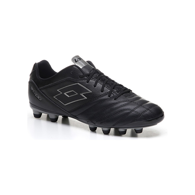 Lotto Stadio 300 Ii Fg Soccer Shoes Black | XKO1ZQE2