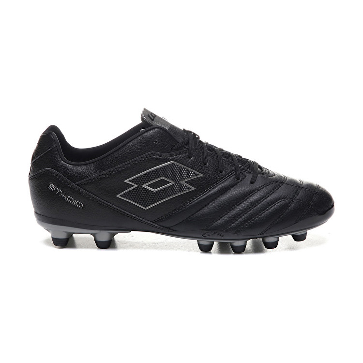 Lotto Stadio 300 Ii Fg Soccer Shoes Black | XKO1ZQE2