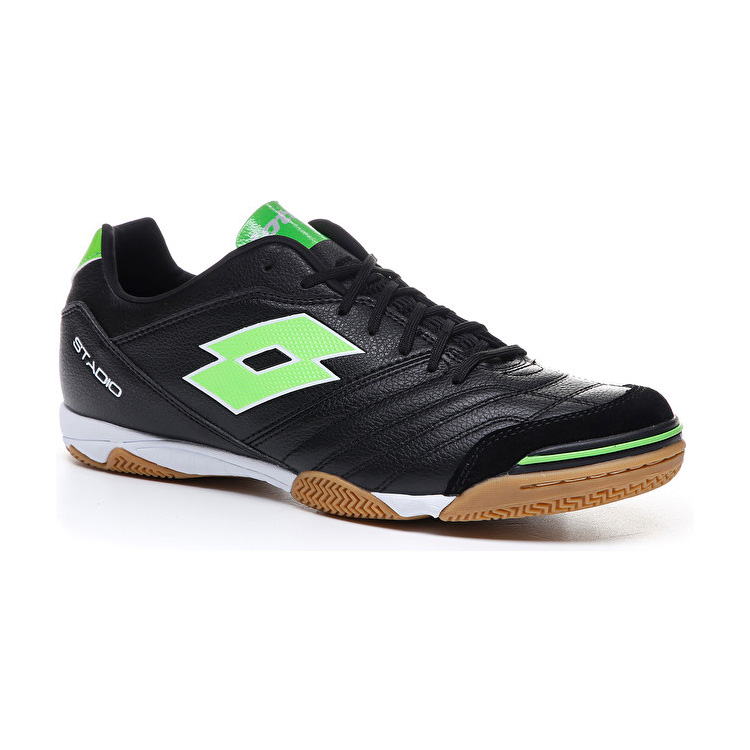 Lotto Stadio 300 Ii Id Indoor Shoes Black / Green | OBEFK5CV