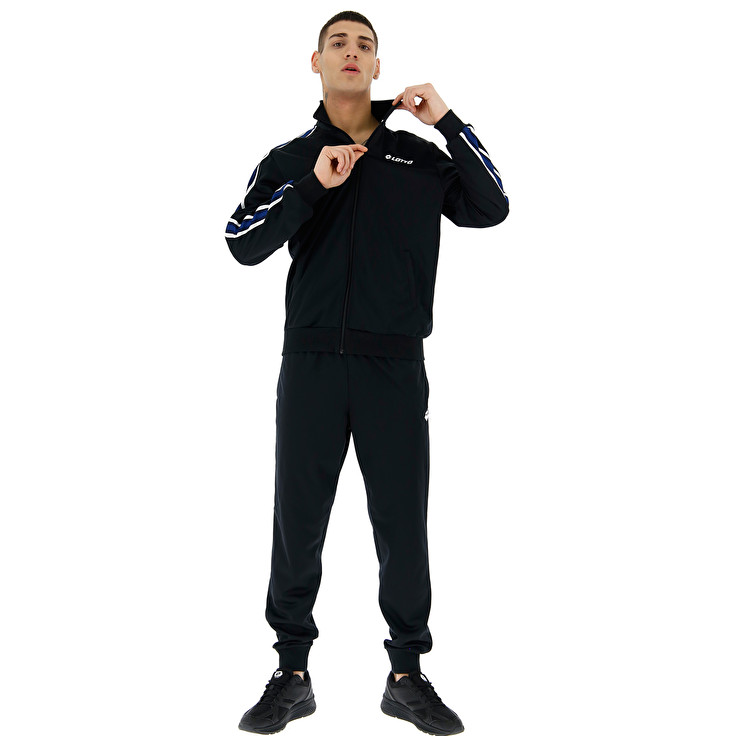 Lotto Suit Circle Ii Bs Rib Pl Tracksuits Black | YFUHTVHS