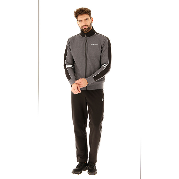 Lotto Suit More Iii Bs Mel Fl Tracksuits Black / Grey | QSKJBU03