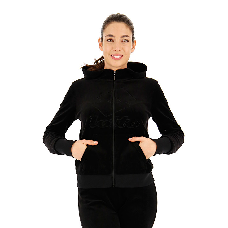 Lotto Suit Ryta W Sweatshirt Black | C1OPLS5P