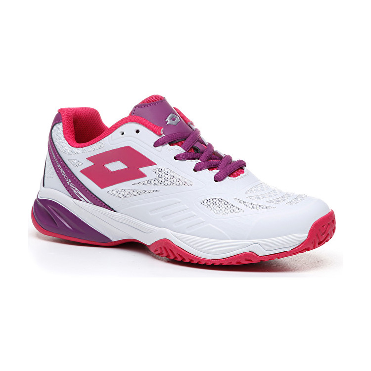 Lotto Superrapida 200 Jr L Padel Shoes White / Red / Purple | 3VQSLEAA