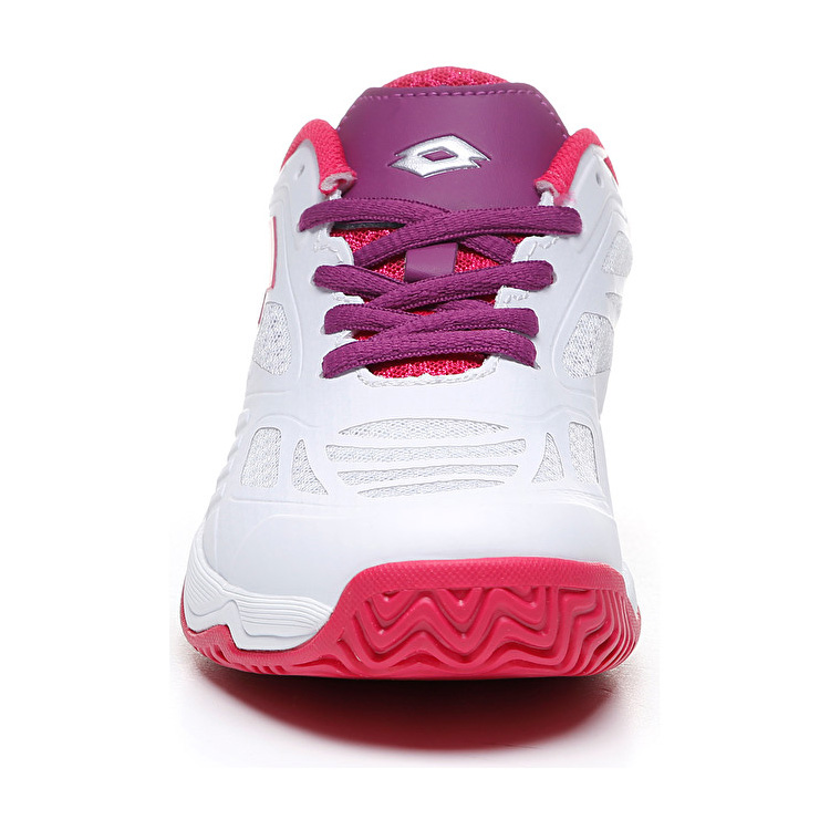 Lotto Superrapida 200 Jr L Padel Shoes White / Red / Purple | 3VQSLEAA