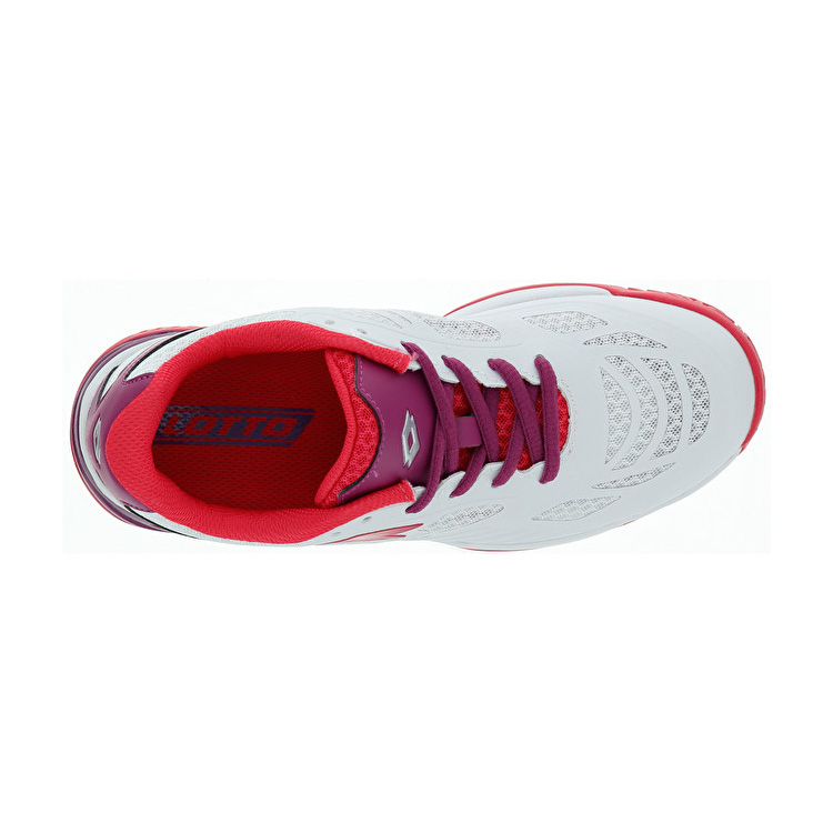 Lotto Superrapida 200 Jr L Padel Shoes White / Red / Purple | 3VQSLEAA