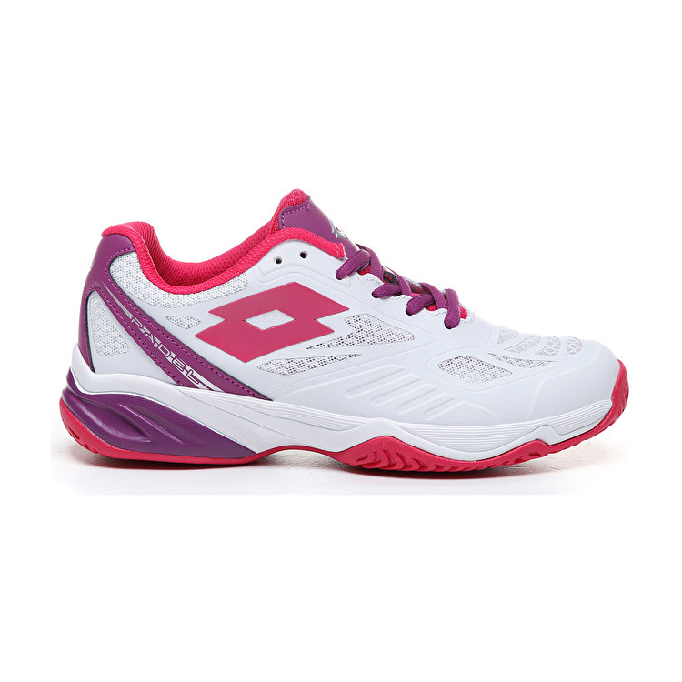 Lotto Superrapida 200 Jr L Padel Shoes White / Red / Purple | 3VQSLEAA