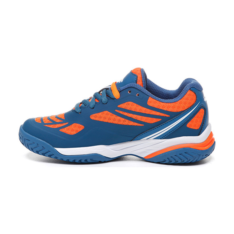 Lotto Superrapida 200 Jr Padel Shoes Blue / Orange / White | 0VX7IVQG