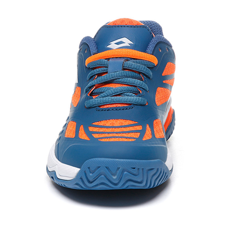 Lotto Superrapida 200 Jr Padel Shoes Blue / Orange / White | 0VX7IVQG