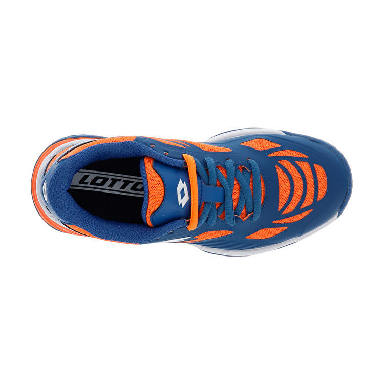 Lotto Superrapida 200 Jr Padel Shoes Blue / Orange / White | 0VX7IVQG