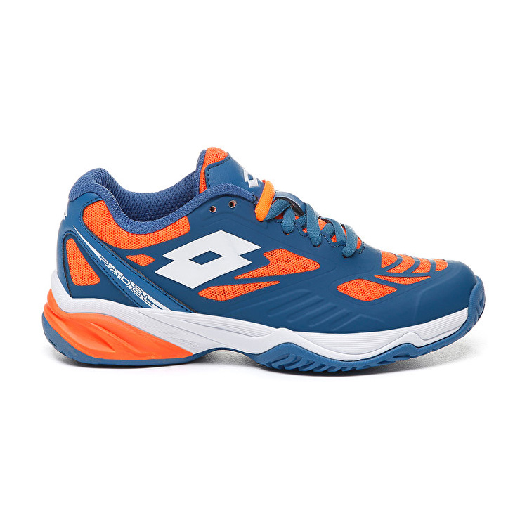 Lotto Superrapida 200 Jr Padel Shoes Blue / Orange / White | 0VX7IVQG