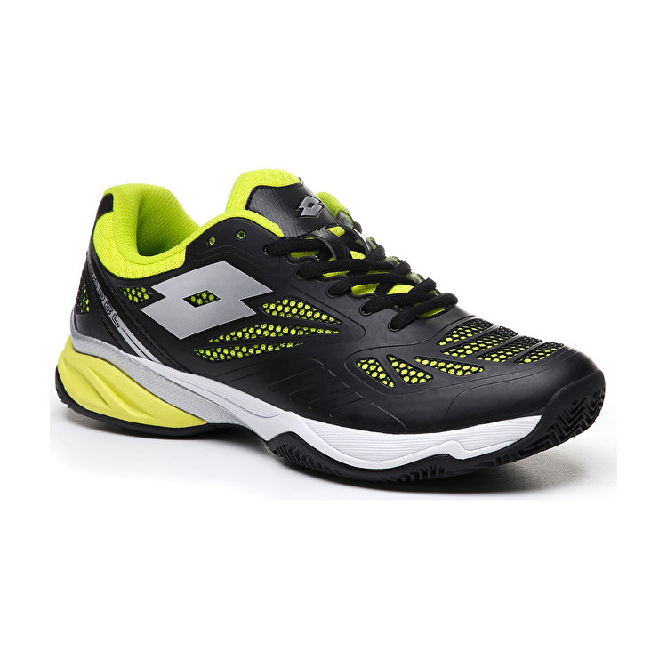 Lotto Superrapida 200 Padel Shoes Black / Green | 1MCK37B6