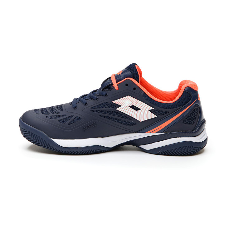 Lotto Superrapida 200 Prt Padel Shoes Navy / Coral | WHMRPVMZ