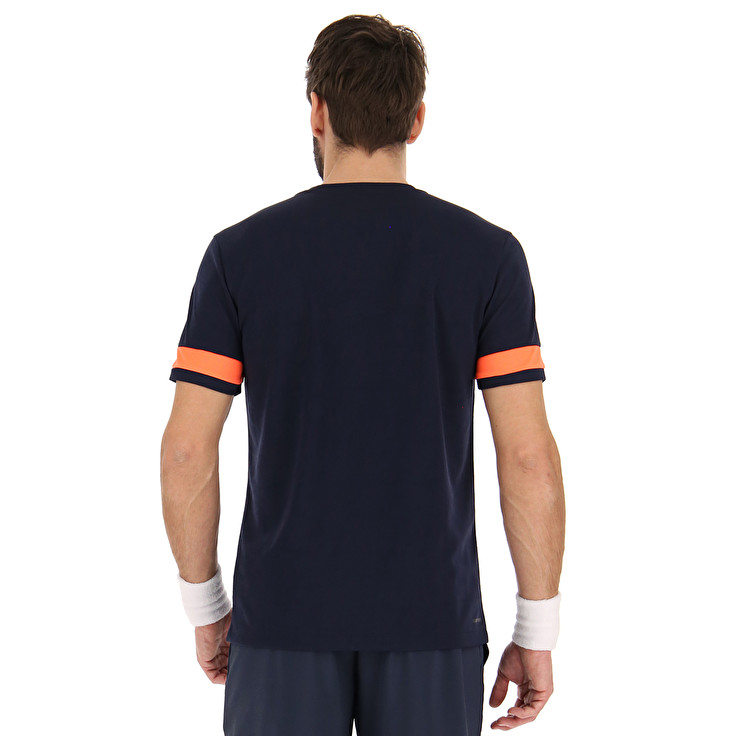 Lotto Superrapida V T Shirts Navy / Orange | PW25XHZN