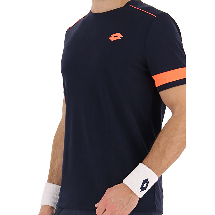 Lotto Superrapida V T Shirts Navy / Orange | PW25XHZN