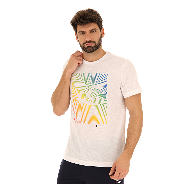 Lotto Tee Beach Backside T Shirts White | AKDW6NWK