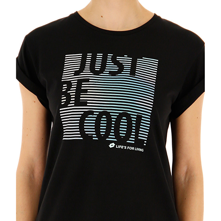 Lotto Tee Cool W Js T Shirts Black | LM4PZ5FL