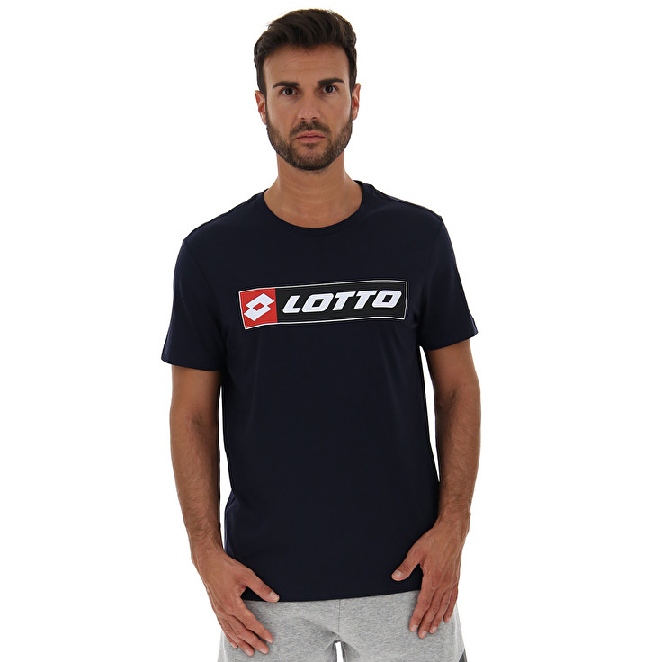 Lotto Tee Logo Js T Shirts Navy | ZACPCPW5