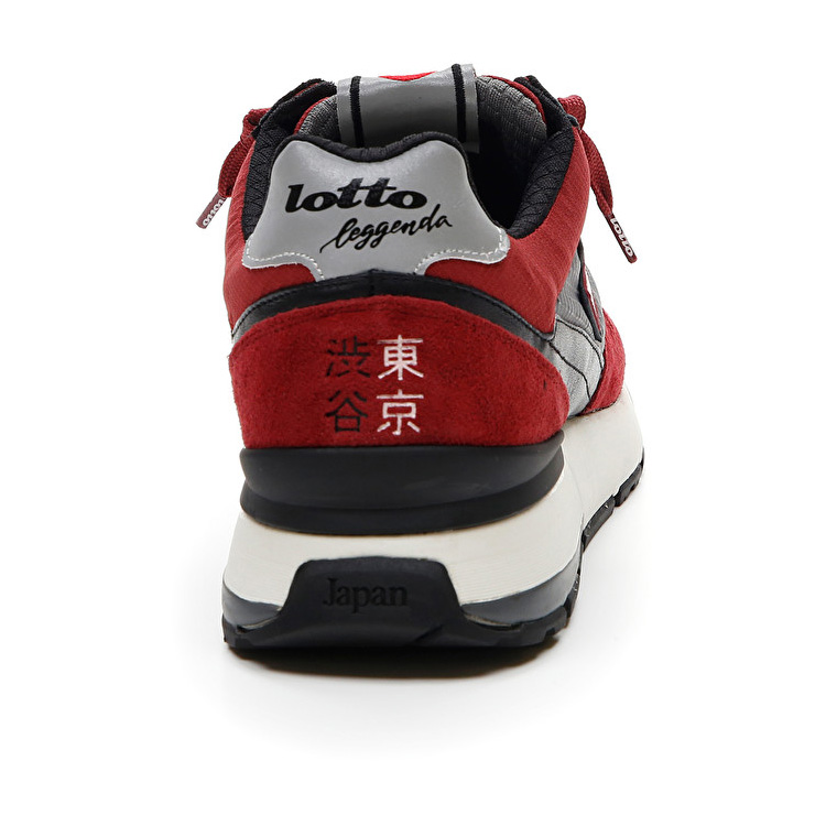 Lotto Tokyo Shibuya Block Sneakers Red / Grey | RYKOMWYC