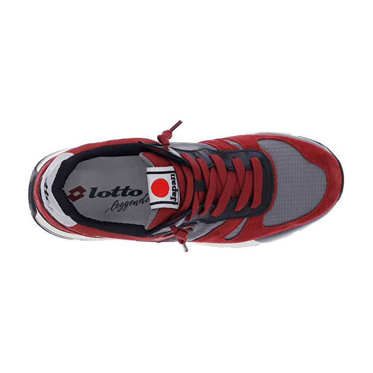 Lotto Tokyo Shibuya Block Sneakers Red / Grey | RYKOMWYC