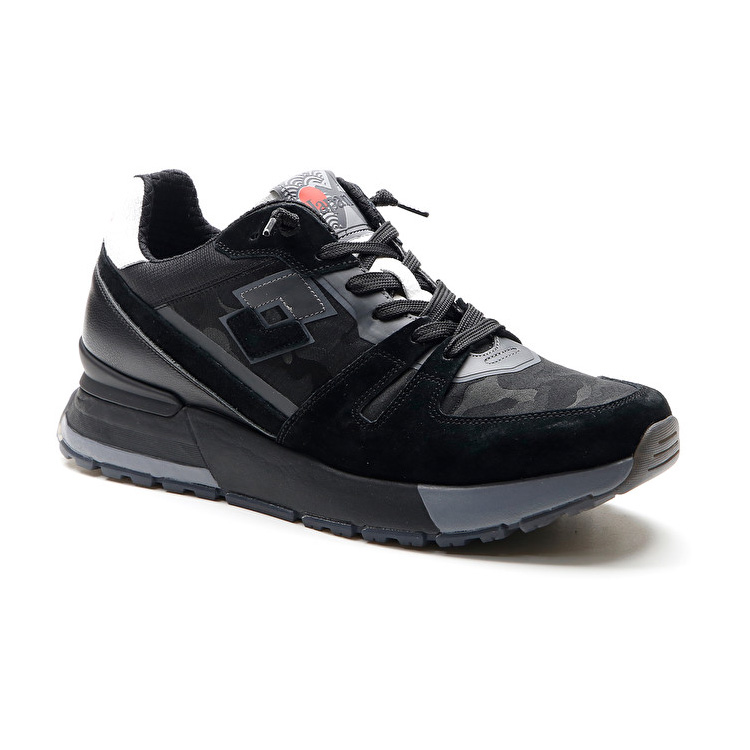 Lotto Tokyo Shibuya Camo Sneakers Black / Grey | 70LVJPNK