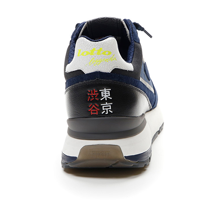 Lotto Tokyo Shibuya Camo Sneakers Blue / Black | RBWNA4VM