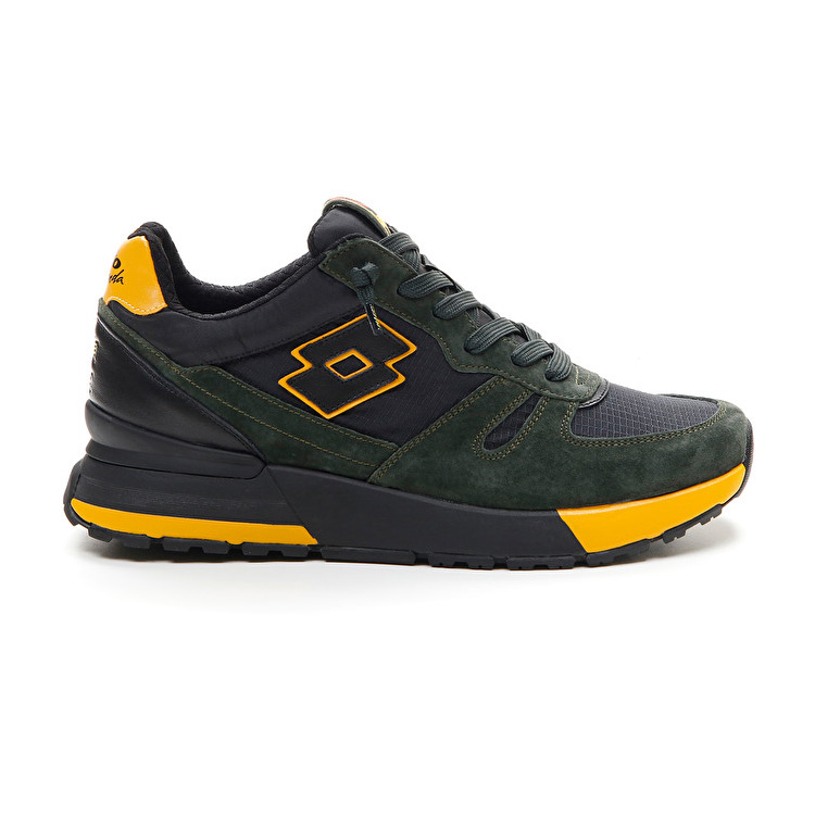 Lotto Tokyo Shibuya Sneakers Black / Green / Mango | XYFP0OOR