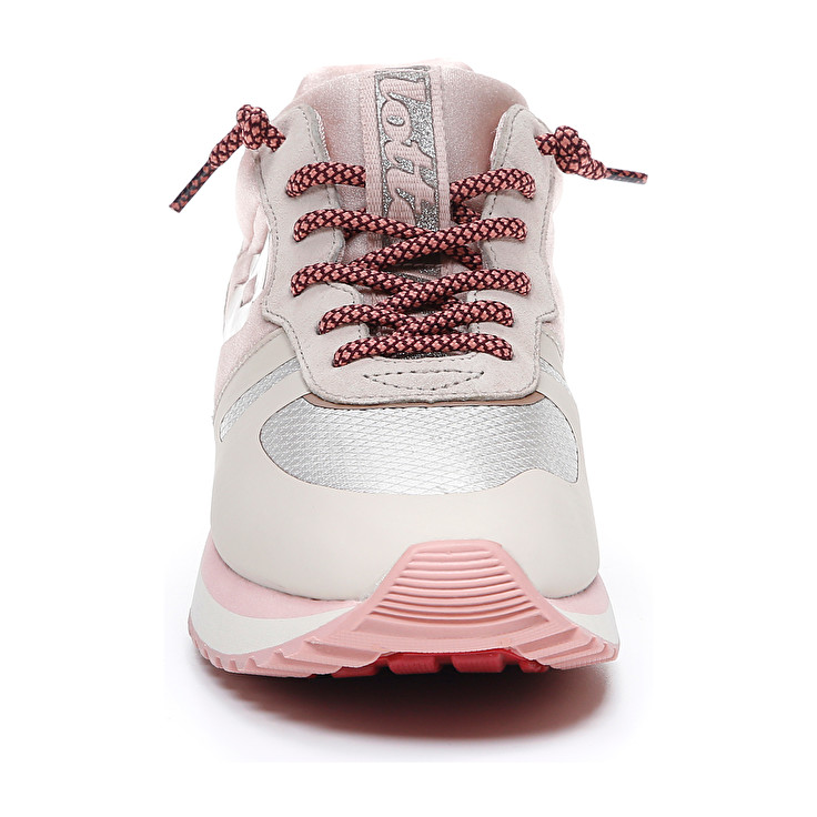 Lotto Tokyo Wedge Tech W Sneakers White / Brown / Pink | PBVROAUW