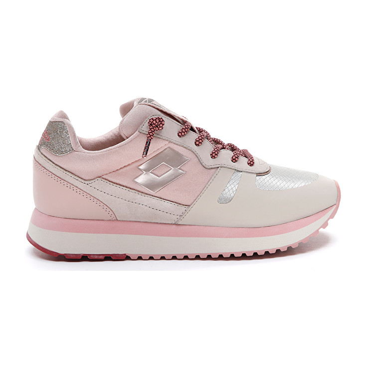 Lotto Tokyo Wedge Tech W Sneakers White / Brown / Pink | PBVROAUW