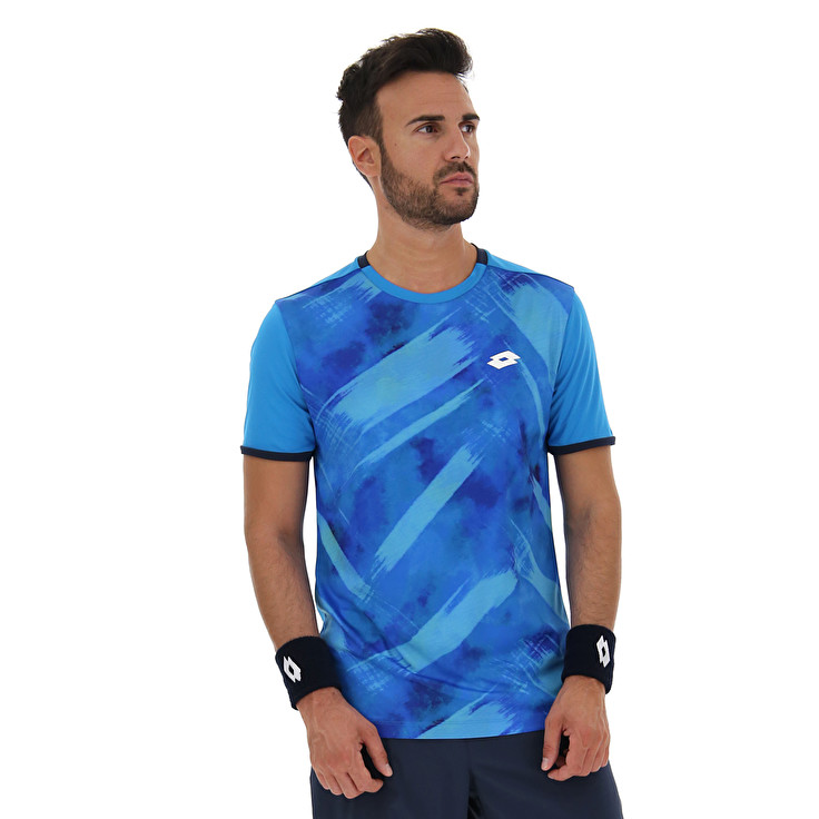 Lotto Top Ten Iii Prt3 Pl T Shirts Blue | XQTG4RNA