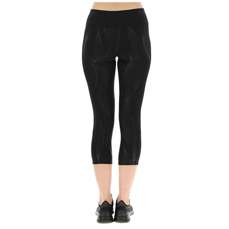 Lotto Vabene W Iv Capri Prt3 Pl Leggings Black | 8AAWTBLU