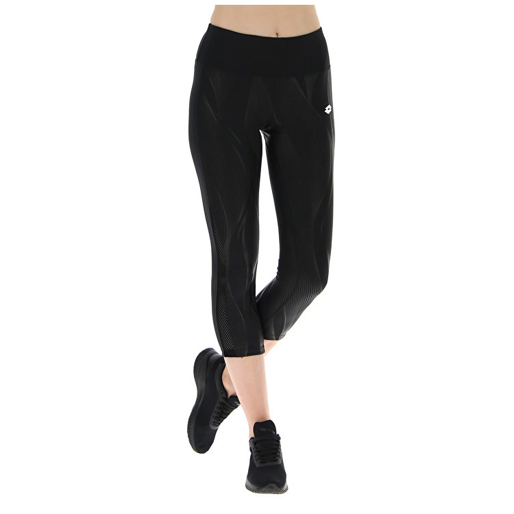 Lotto Vabene W Iv Capri Prt3 Pl Leggings Black | 8AAWTBLU