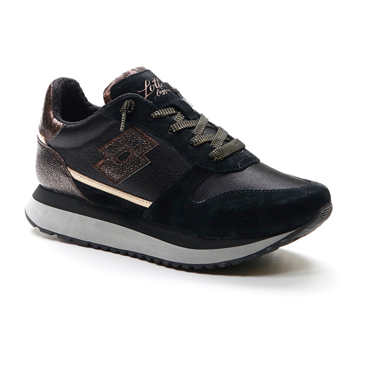 Lotto Wedge Bronze W Sneakers Black | 7AQ0UTOH