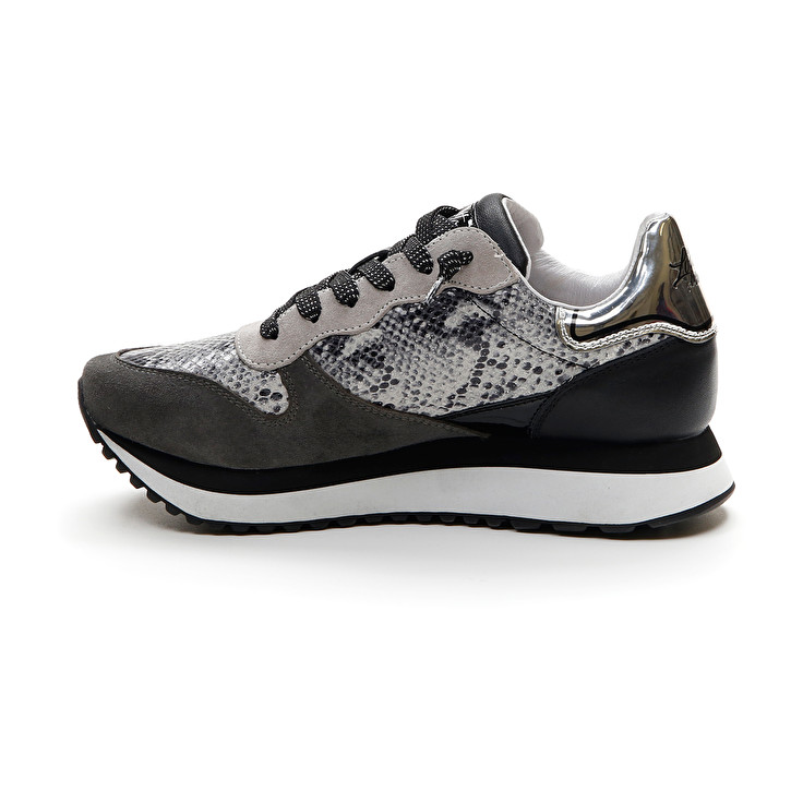 Lotto Wedge Python W Sneakers Black / Grey | DQYX2MKR