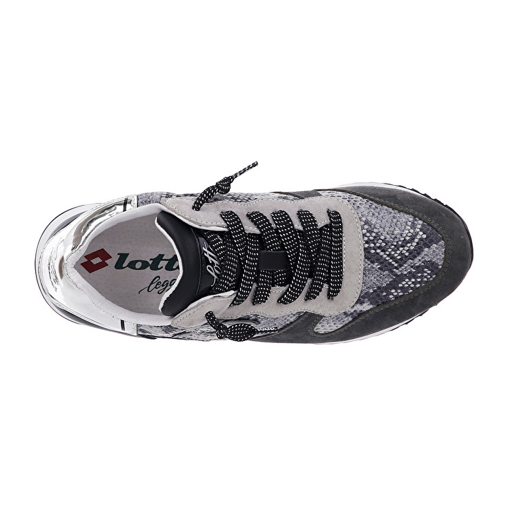 Lotto Wedge Python W Sneakers Black / Grey | DQYX2MKR