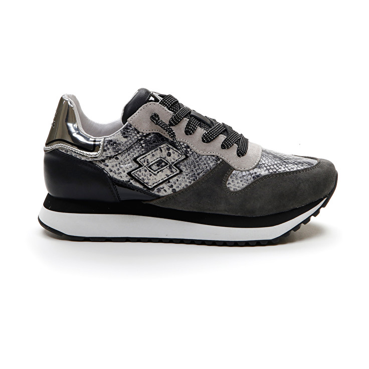 Lotto Wedge Python W Sneakers Black / Grey | DQYX2MKR