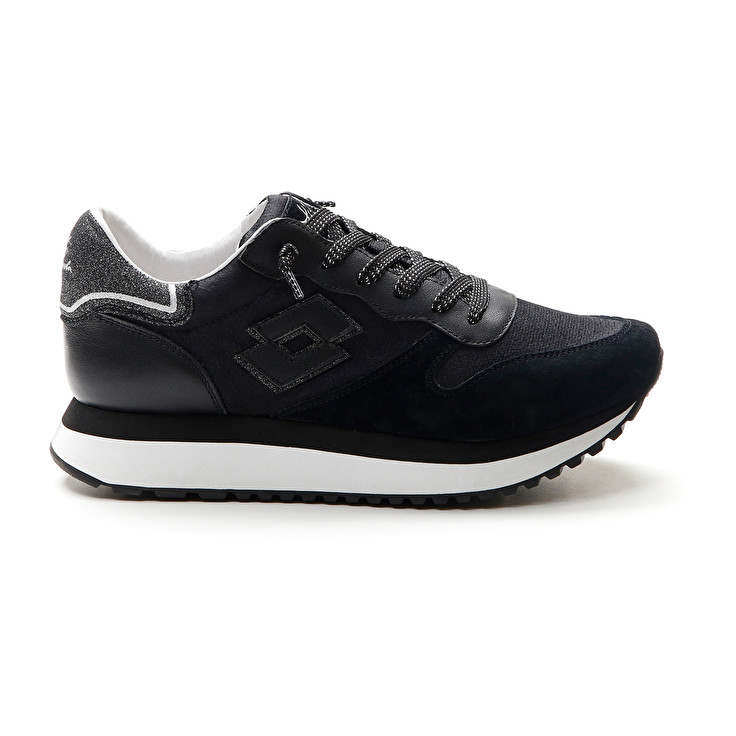 Lotto Wedge Silk W Sneakers Black | XXHINQ8Z