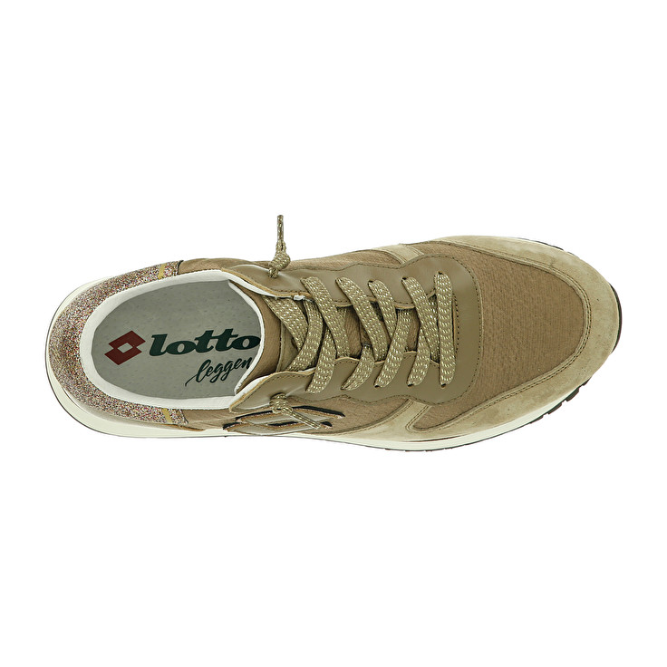 Lotto Wedge Silk W Sneakers Khaki | IVNR0ZHG