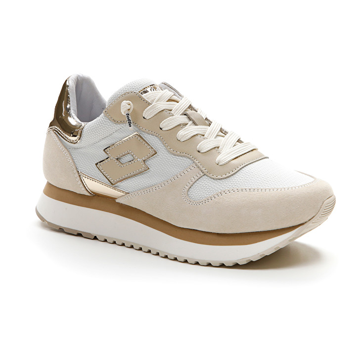 Lotto Wedge W Sneakers White / Brown | L2ZWBLAC