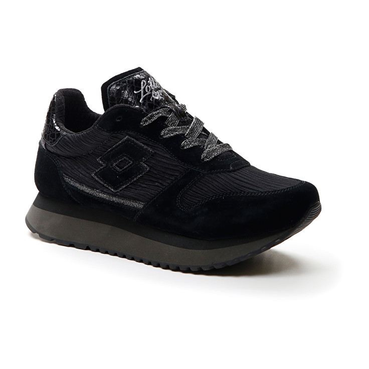 Lotto Wegde Black W Sneakers Black | J4GG7XWU