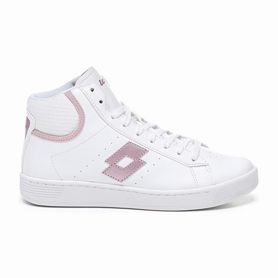 Lotto 1973 Evo Mid Metal W Lifestyle Shoes White / Pink | 3WCHMFLN